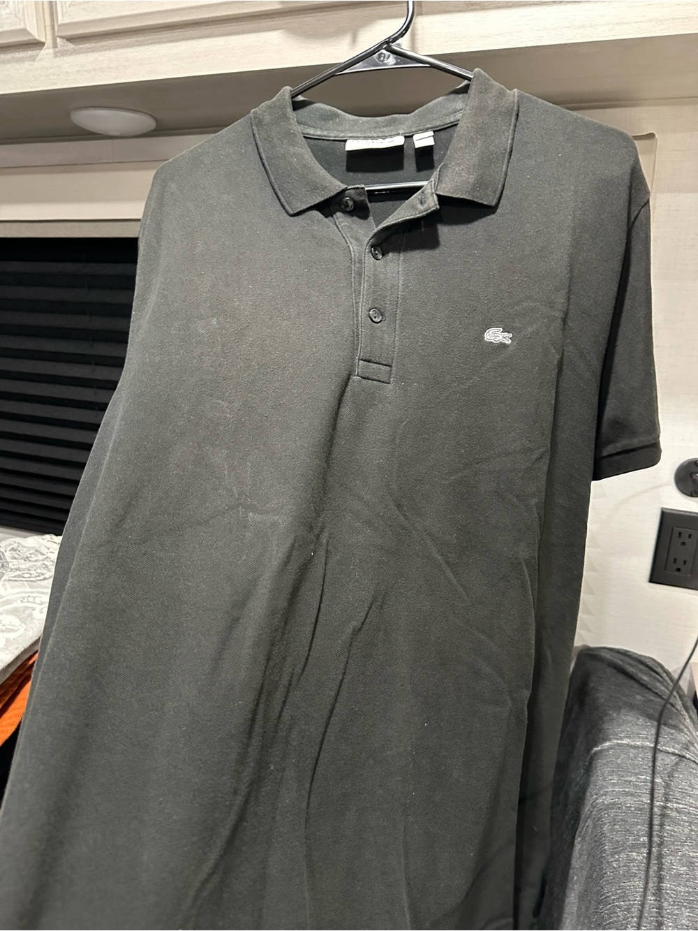 Lacoste Men's black Short Sleeve Polo